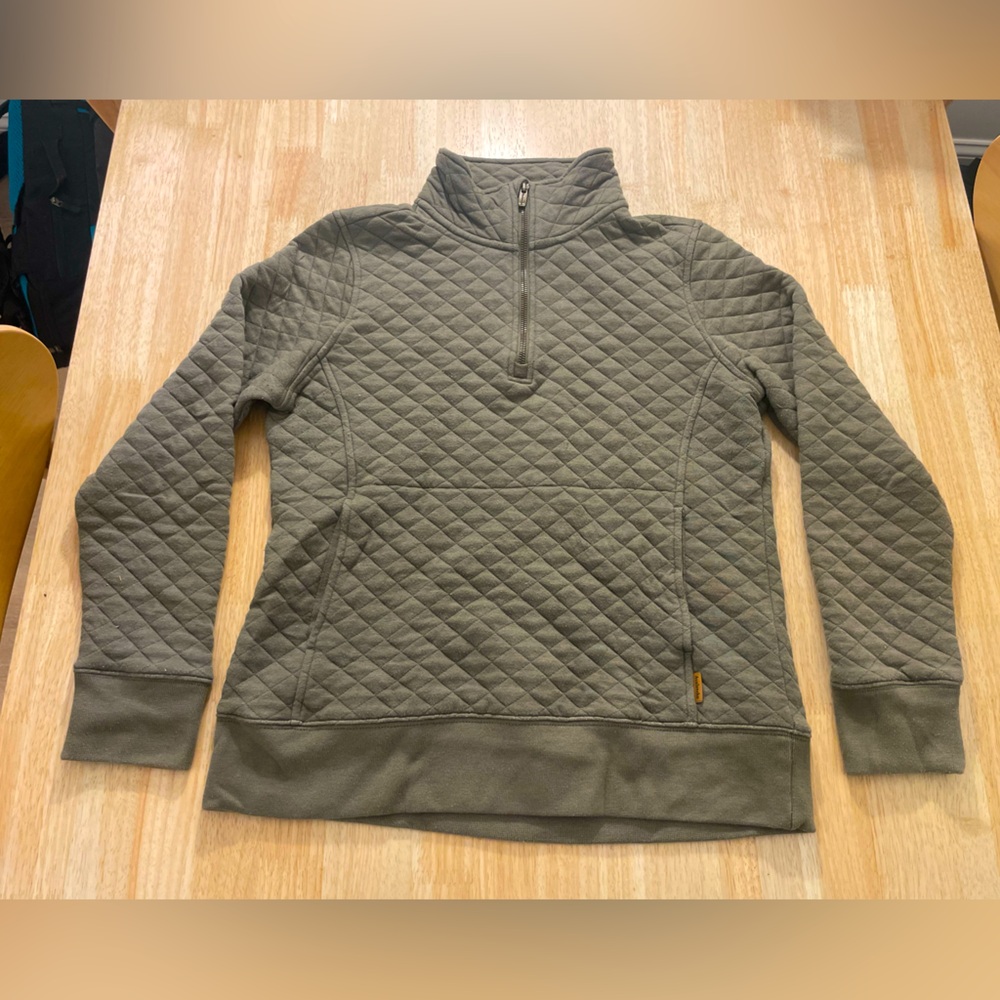 M Avalanche Outdoor Supply Company 1/4 Zip Quilted Jacket, Sage Green